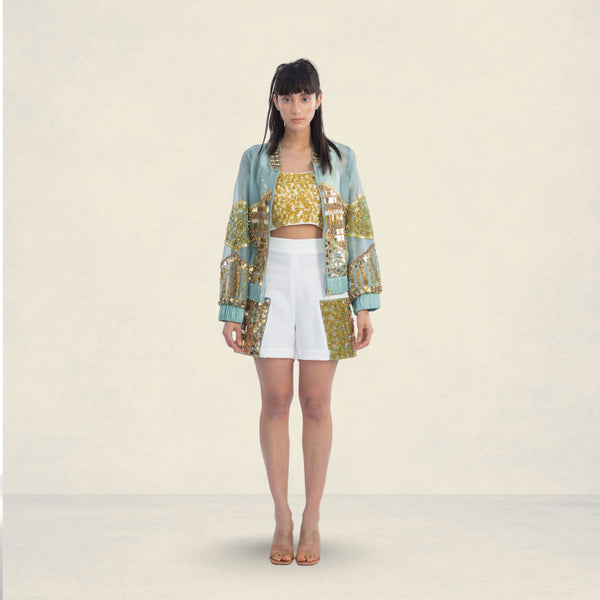 Urban muse Jacket,Shorts & Bralette